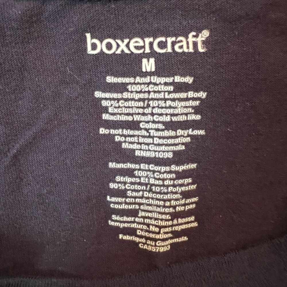 Boxercraft Navy and Gray Long Sleeve Shirt, EUC, Size M - Picture 4 of 4